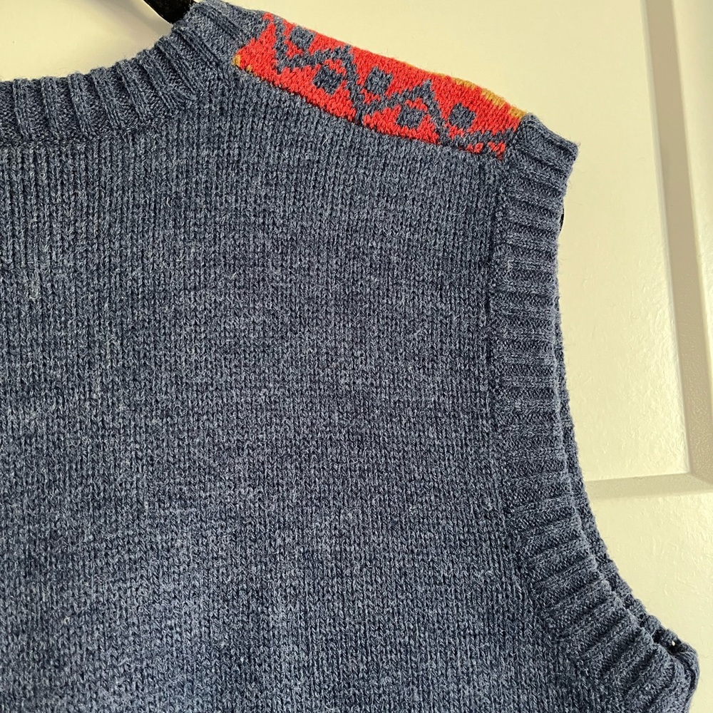 Vintage Multicolored Sweater Vest Size Medium - Picture 9 of 14